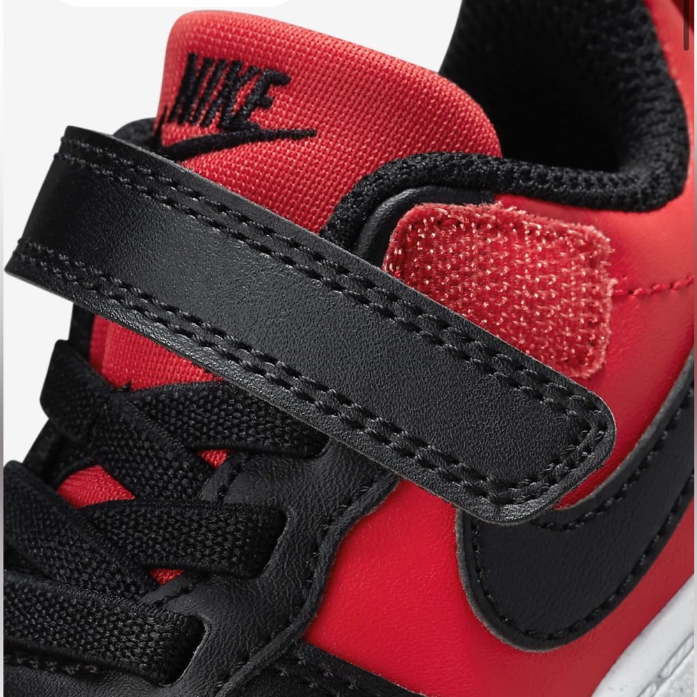 Nike Court Borough Low Recraft  8C university Red Black unisex New In Box Toddle - Picture 12 of 14